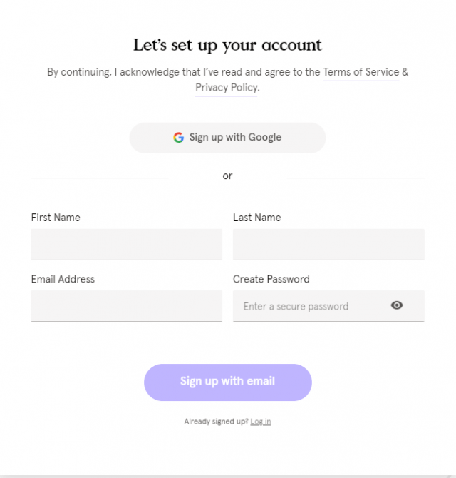 Set Your Account